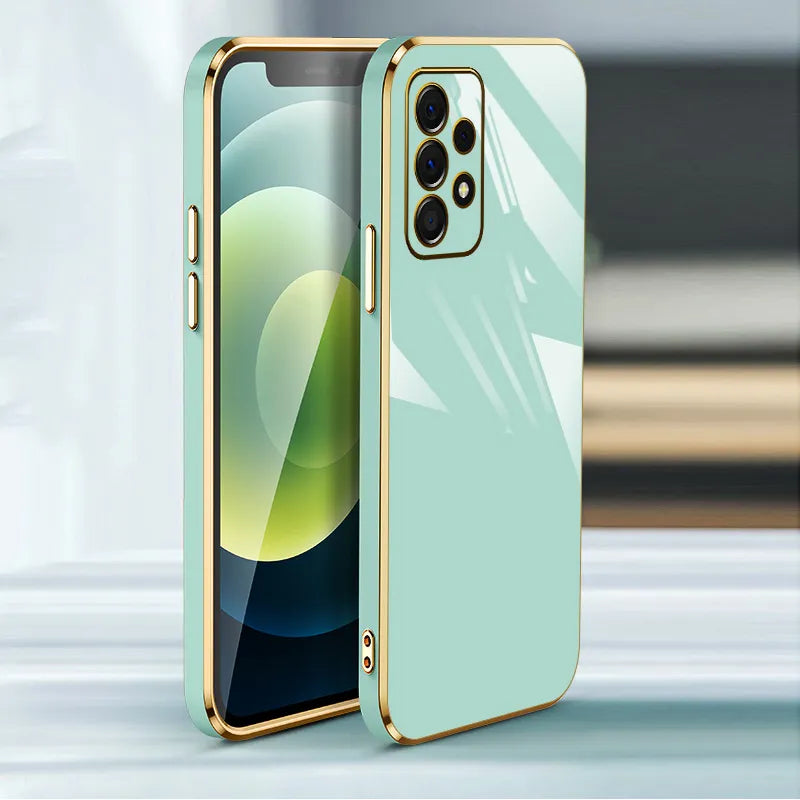 جراب فاخر مطلي لهاتف Samsung Galaxy A54 A53 A52 A34 A32 A72 A73 A23 A24 A33 A22 5G M32 A52S A71 A51 غطاء هاتف ناعم من السيليكون