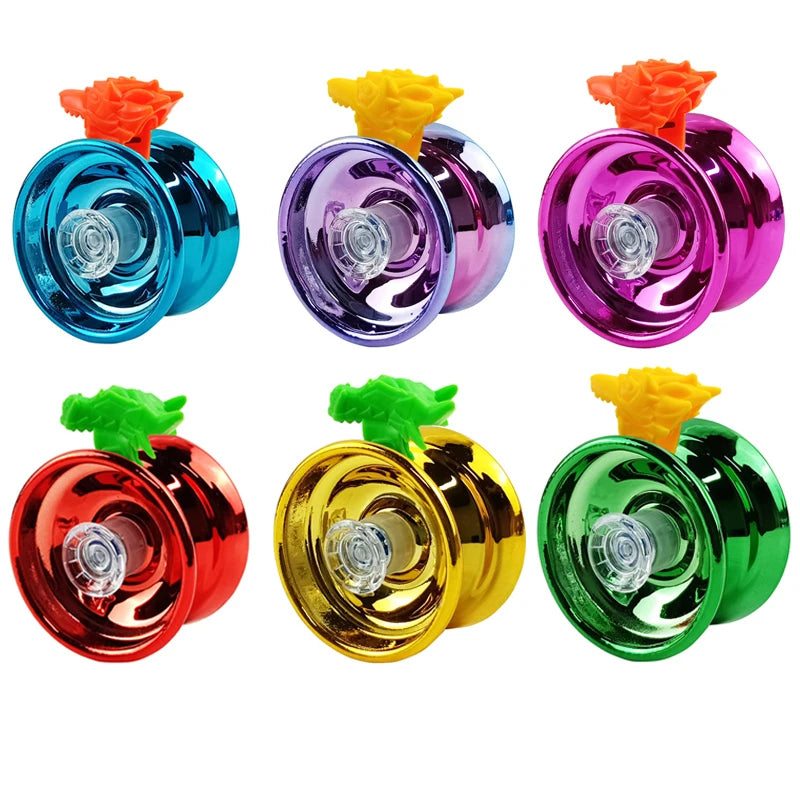 6 Colors Professional Yoyo Toy Aluminum Alloy Children Beginners Yo-Yos for Gift Yo-yo Finger Protector Accessories