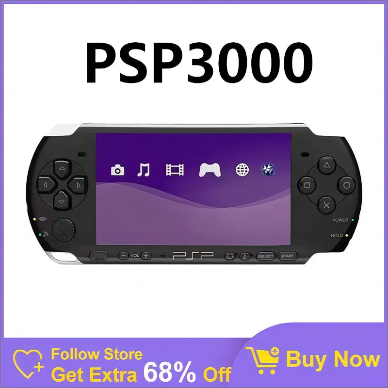 Original PSP3000 game console 32GB 64GB 128GB memory card includes free games, pre installed games, and ready to play