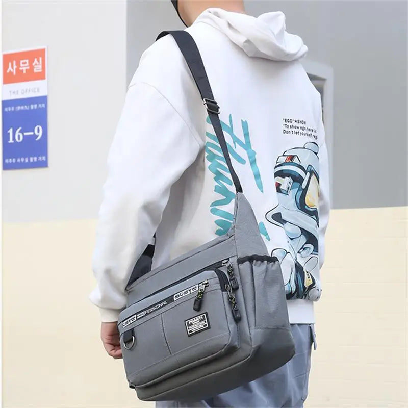 Men's Messenger Bag Crossbody Shoulder Bags Men Small Sling Pack For Work Business Waterproof Oxford Packs Satchel Purse