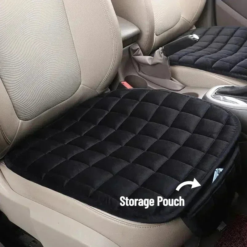 Universal Winter Warm Car Seat Cover Front Rear Seat Cover Protector with Storage Pouch Breathable Pad Car Interior Accessories