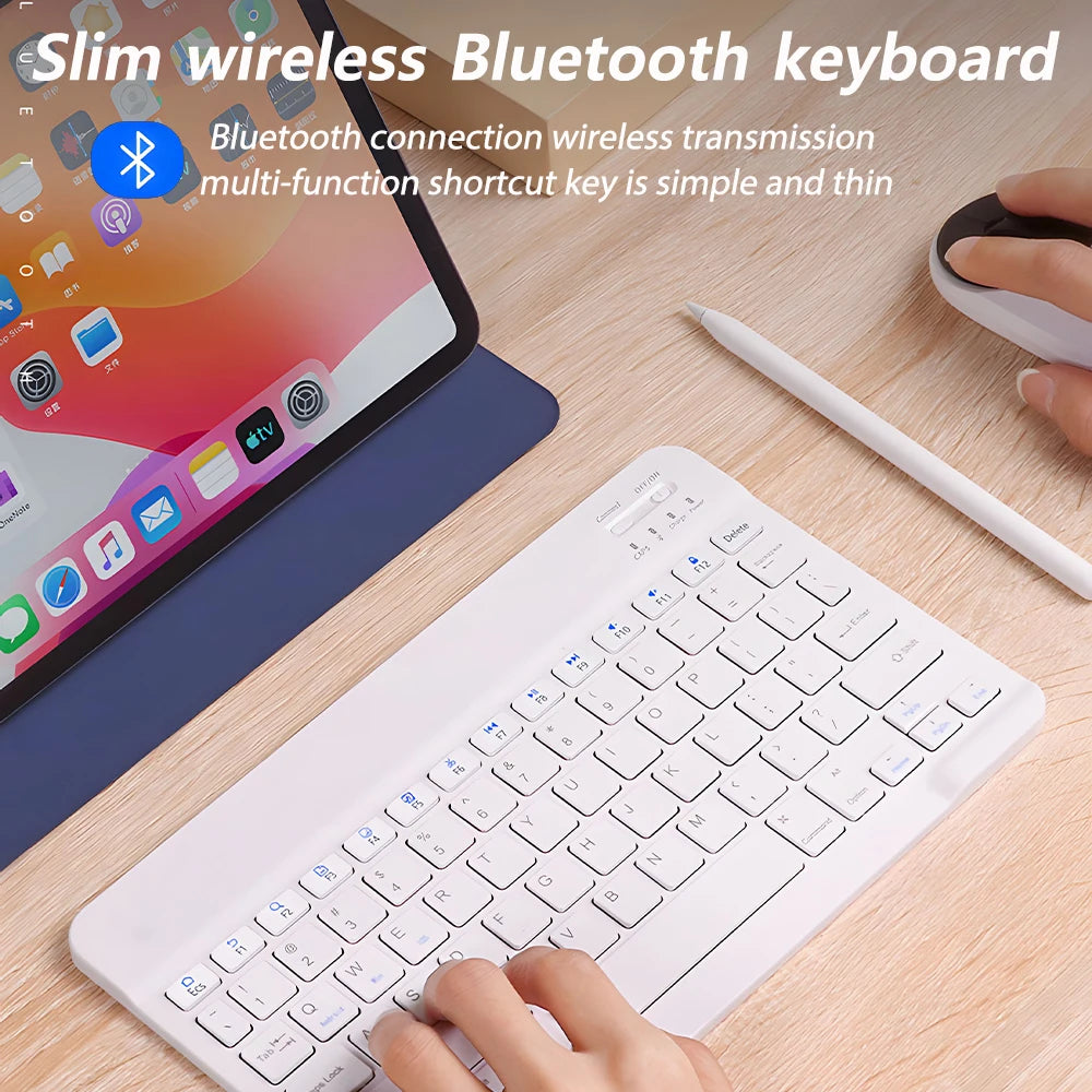 CASEPOKE Bluetooth Wireless Keyboard Mouse for Apple Samsung Lenovo Xiaomi Huawei Phone Tablet Keyboard for iPad Accessories