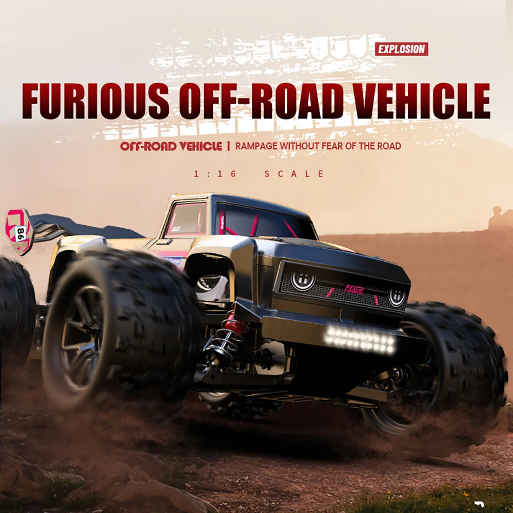 SMRC S910PRO 1:16 70KM/H 4WD RC Car With LED Remote Control Cars High Speed Drift Monster Truck for Kids VS Wltoys 144001 Toys