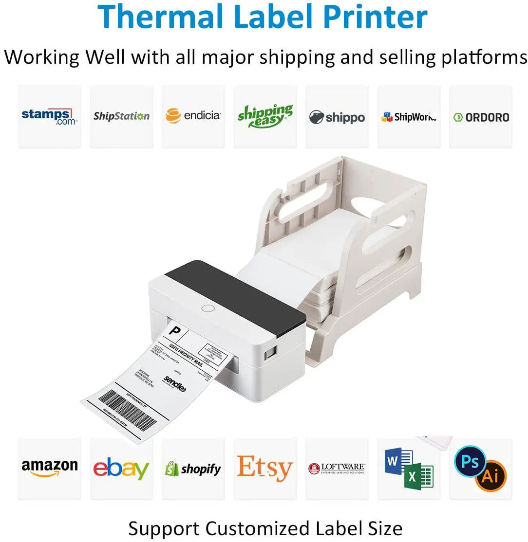 463B Thermal Label Printer 100*100 /150 Bluetooth Shipping Express Barcode Printer Label Holder POS For MacOS/Windows/Android