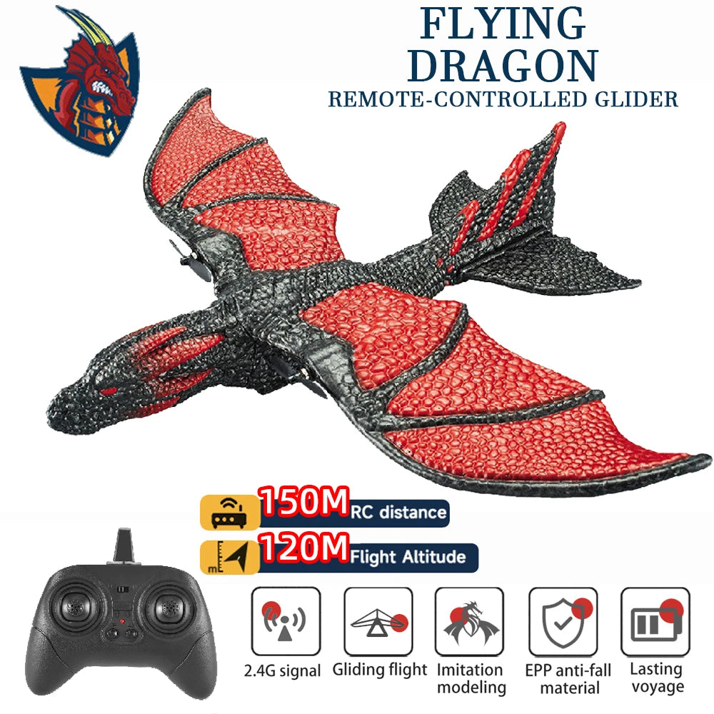 Z60 RC Plane 2.4G Simulated Flying Dragon Aircraft Remote Control Flying Model Glider Airplane EPP Foam Toys For Children Gifts