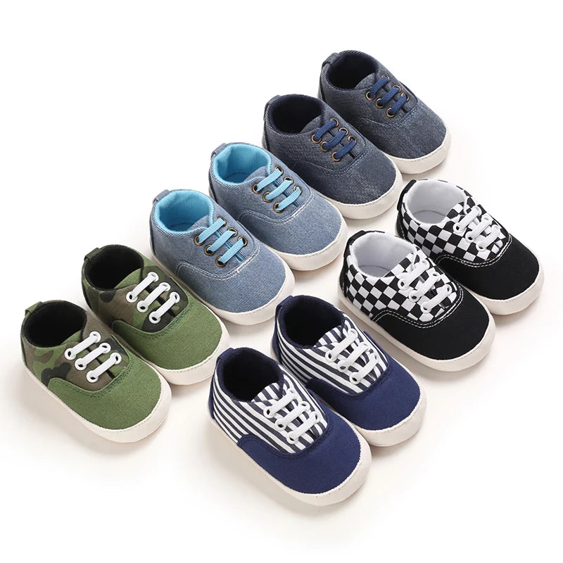 Neonatal Multicolor Canvas Shoes Fashion Men's and Women's Sports Shoes Baby Popular Rubber Soles New Baby Casual Shoes