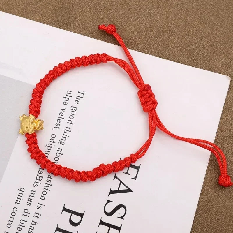 Dragon Year Braided Red Ropes Women Men Fashion Lucky Red Rope Bracelets New Year Anniversary Jewelry Accessories Party Gifts