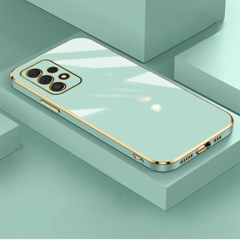 جراب فاخر مطلي لهاتف Samsung Galaxy A54 A53 A52 A34 A32 A72 A73 A23 A24 A33 A22 5G M32 A52S A71 A51 غطاء هاتف ناعم من السيليكون