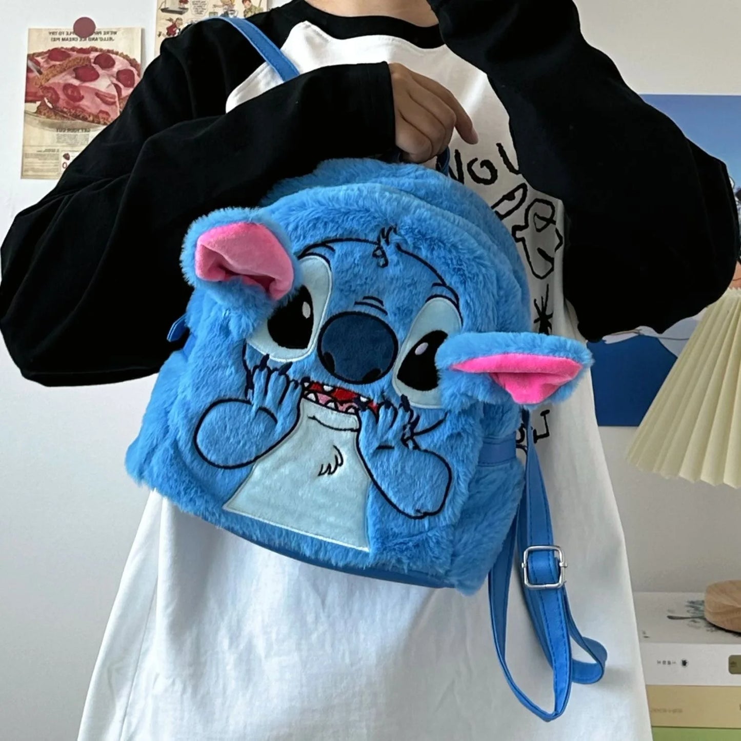 Disney cartoon Stitch New Kids Backpack Mini Schoolbag Girls and Boys Cute Shoulder Bag