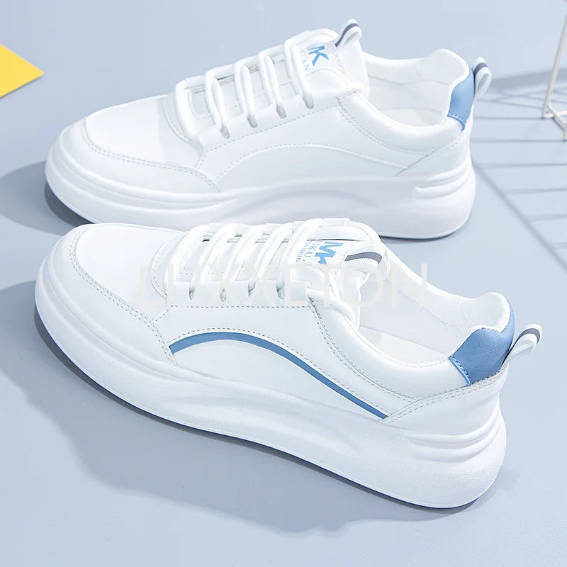 Shoes Women 2024 New White Shoes Women Summer Korean Version of The Thick-soled Casual All-match Student Board Shoes Women