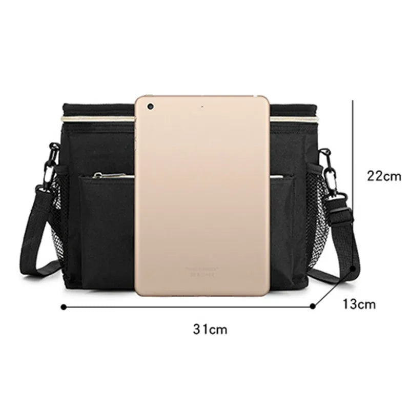 Baby Stroller Bag Organizer for Cart Multifunctional Waterproof Large Capacity Pram Carriage Bag Stroller Accessories Mommy Bag