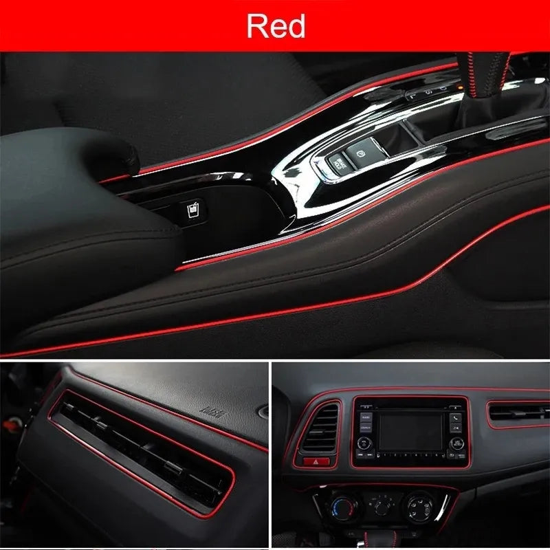 Universal Car Moulding Decoration Flexible Strips 5M/3M/1M Interior Auto Mouldings Car Cover Trim Dashboard Door Car-styling