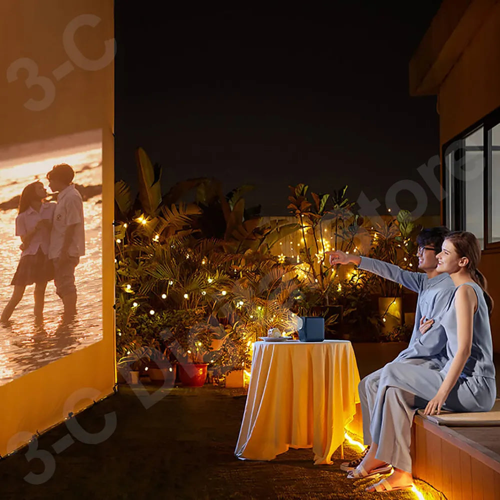 جهاز عرض ذكي محمول جديد من وانبو T2 Max لعام 2023، إصدار عالمي، بدقة عالية 1080 بكسل، 450 لومن، مع خاصية التركيز التلقائي بالذكاء الاصطناعي، وجهاز عرض مسرح منزلي محمول