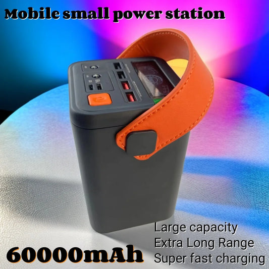 60000mAh Power Bank Fast Charging Outdoor External Battery 4 USB Outputs Portable Powerbank For Xiaomi iPhone Samsung Huawei