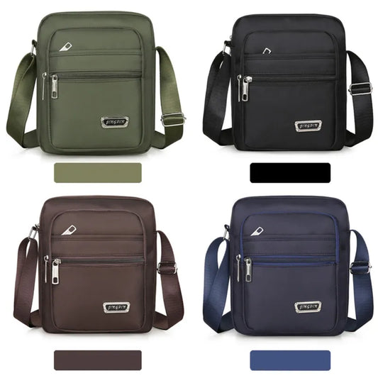 Men's Shoulder Bag Business Leisure Large Capacity Portable Handbag Multi Layer Waterproof Summer Male's Crossbody Bags