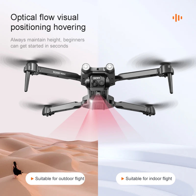 New Drone RG500 Max 3-sided Obstacle Avoidance Brushless Motor Optical Flow Dual Camera HD Aerial Photography Remote Control Toy