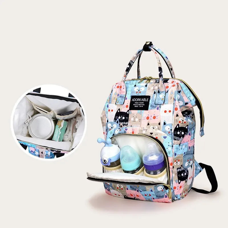 Mummy Maternity Bag For Baby Fashion Large Capacity Printed Mommy Bag Multifunction Diaper Bags For Mom