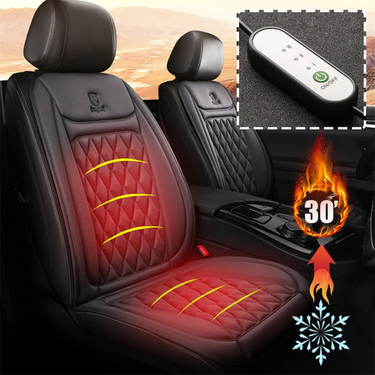 Karcle Heated Car Seat Cover Electric Heated Car Cushion Winter Seat Heating Pad Auto Warmer Seat Cover Car Accessories