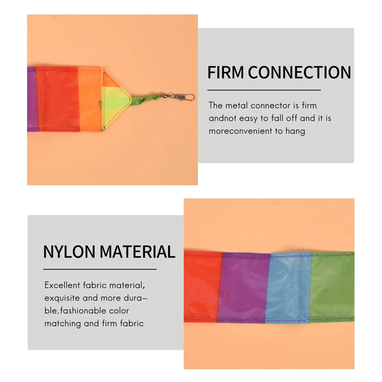 لعبة طائرة ورقية بها ذيل نايلون فائق الجودة مع خط قوس قزح وإكسسوارات طائرة ورقية للأطفال