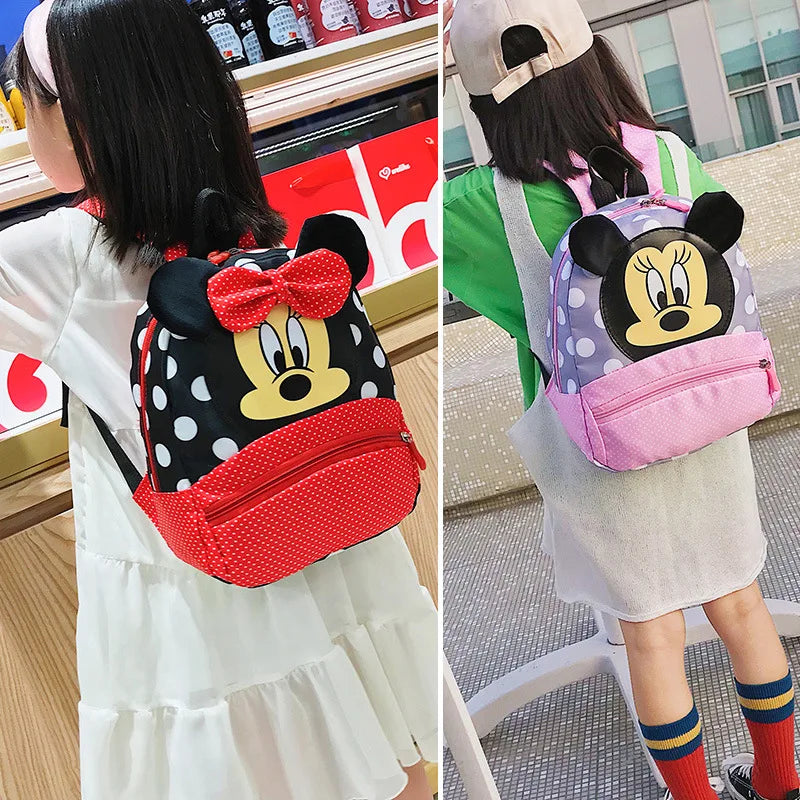 Disney Cartoon Backpack For Baby Boys Girls Minnie Mickey Mouse Children Lovely Schoolbag Kindergarten Schoolbag Kids Gift