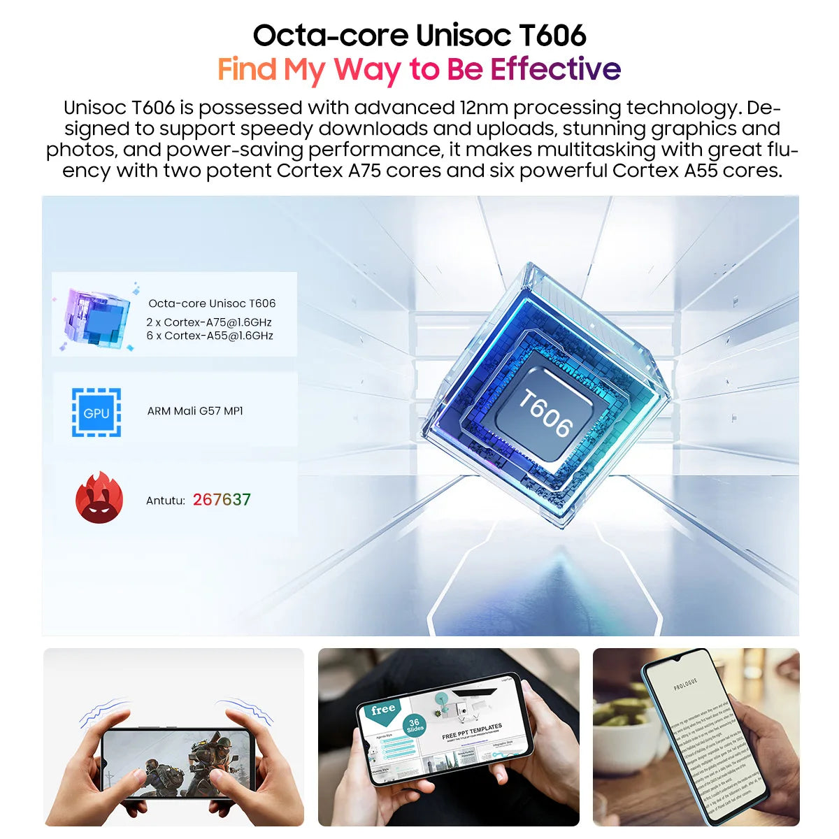 OSCAL TIGER 10 Smartphone 6.56'' HD+ Screen Android 13 Mobile Phone 16GB 256GB Octa-Core 50MP 5180mAh Cellphone