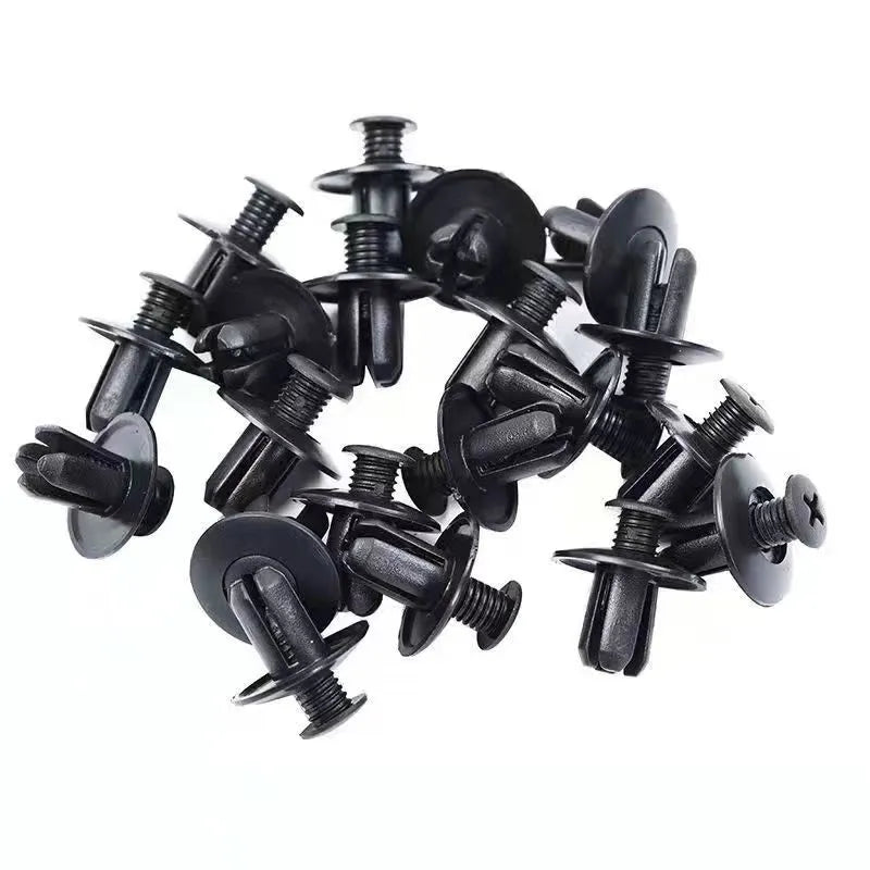 5/100pcs 8mm Plastic Rivets Fasteners Screw Car Bumper Fender Black Rivet Car Fastener Clips for Toyota Focus Kia Nissan Yamaha