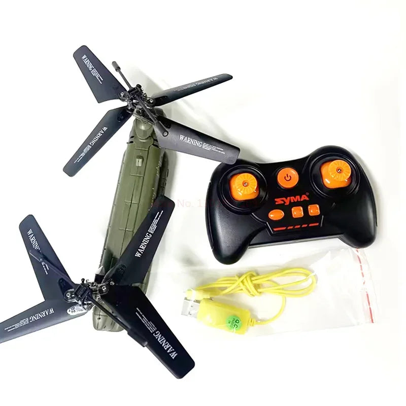 Syma Remote Control Helicopter,2.4G Hz S026h Military Transport Rc Armed Aircraft Chinook Model Children Toys Birthday Gift