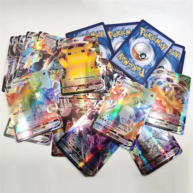 2022 New Portuguese Pokemon Cards Vmax Charizard Pikachu Carte Pokémon Game Battle Carte Trading Shining Cards