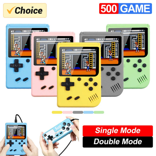 500 IN 1 Retro Video Game Console Handheld Game Player Portable Pocket TV Game Console AV Out Mini Handheld Player for Kids Gift