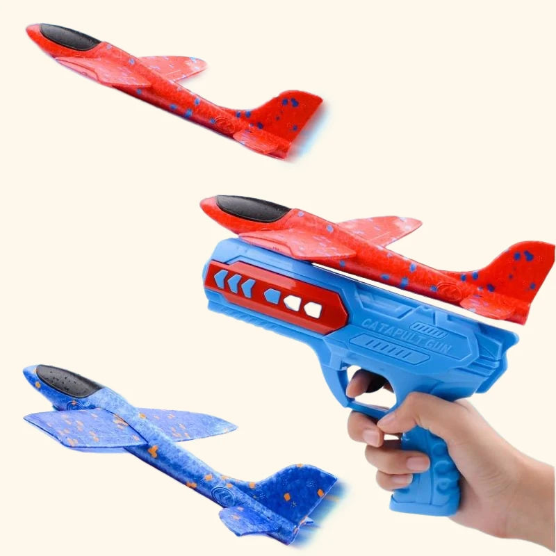 Catapult Aircraft Toys Foam Rocket Model Toy Outdoor Model Plane Launch Toys Parent-child Interactive Toys Gifts for Children