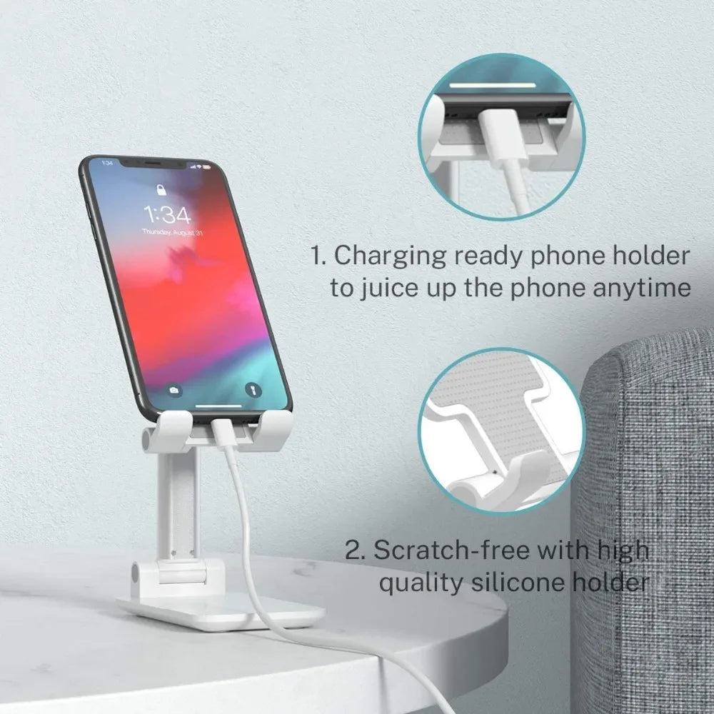 New Desk Mobile Phone Holder Stand Adjustable Desktop Tablet Holder Universal Table Cell Phone Stand