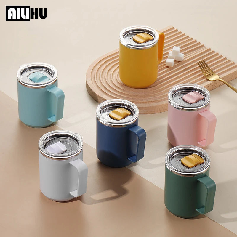 Stainless Steel Coffee Mug Leak-Proof Thermos Travel Thermal Vacuum Flask Insulated Cup Milk Tea Water Bottle Stanley Cup ALI353