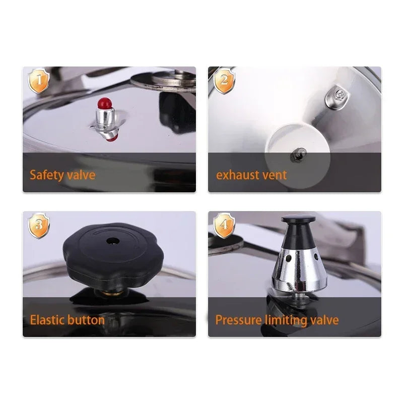 Aluminum Alloy Kitchen Pressure Cooker Gas Cooker Can Use Explosion-Proof Pot Energy-Saving Home Cooking Utensils 3L/4L