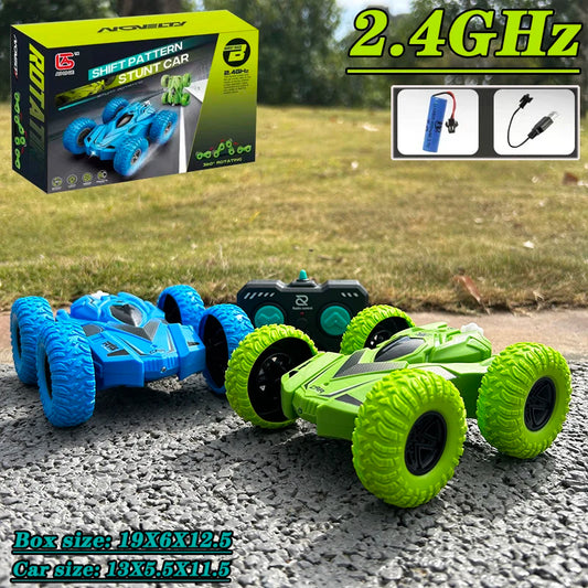 Double rollover RC Stunt car 2.4G while controlling remote control car 360° rotating lights RC Drift car Children boys gift toys