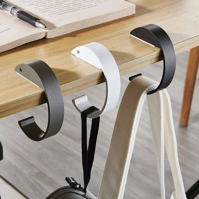 Student Portable Bag Hook Table Sided Bag Metal Rack Handbag Backpack Hanger Holders Table Hook Office Desk Accessories