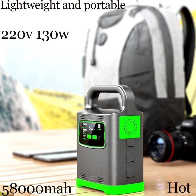 130W Large Capacity 58000mAhoutdoor Energy Storage Power Bank Portable Emergency Starting Power Supply Portable Power Supply