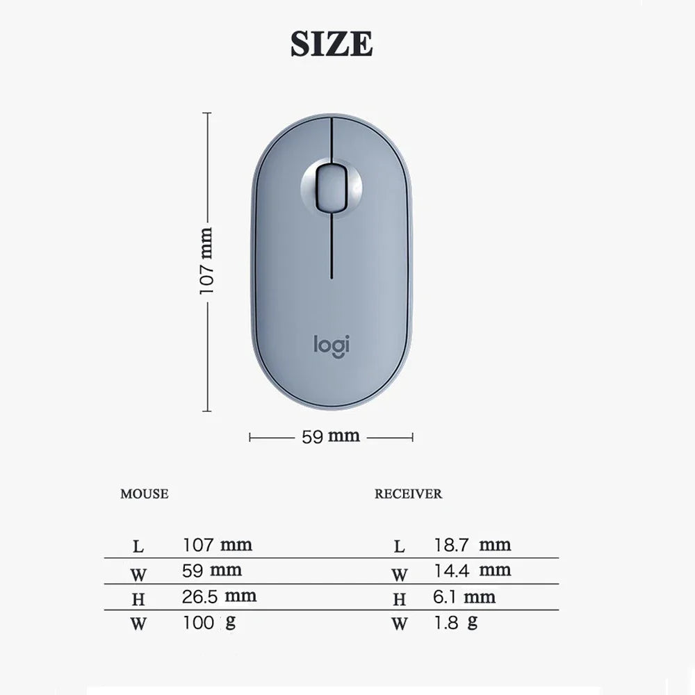 Logitech Pebble M350 Wireless Bluetooth Mouse Mini&Thin 1000DPI  Nonconnectable Program Mouse Gamer Free Shipping Promotion