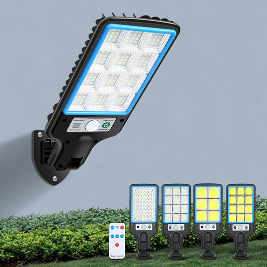 New Upgrade Outdoor Solar LED Lights 3 Light Mode With Motion Sensor Garden Courtyard Garage Waterproof LED COB Street Lamp