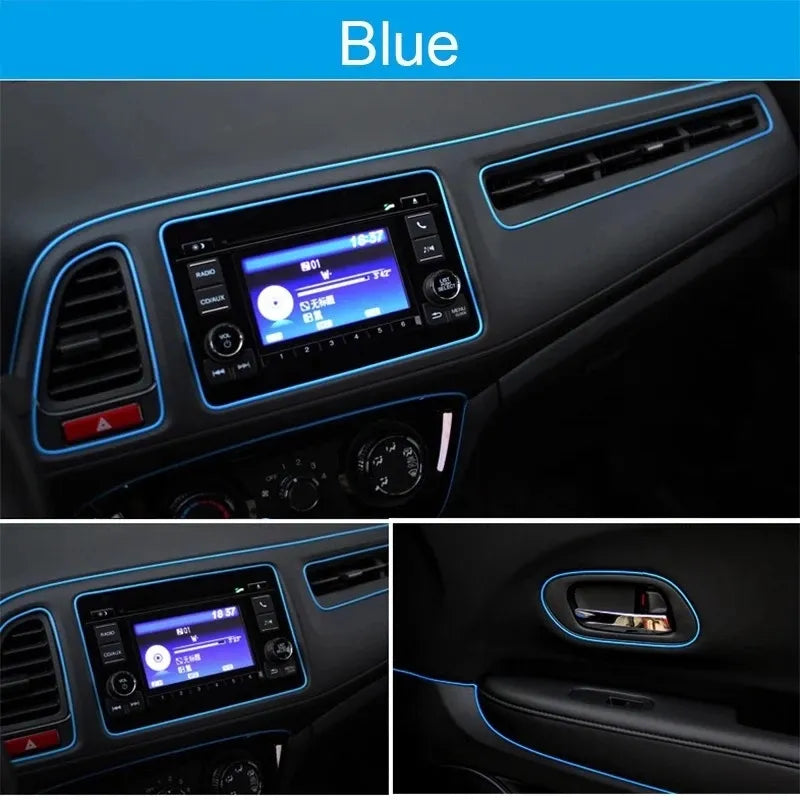 Universal Car Moulding Decoration Flexible Strips 5M/3M/1M Interior Auto Mouldings Car Cover Trim Dashboard Door Car-styling