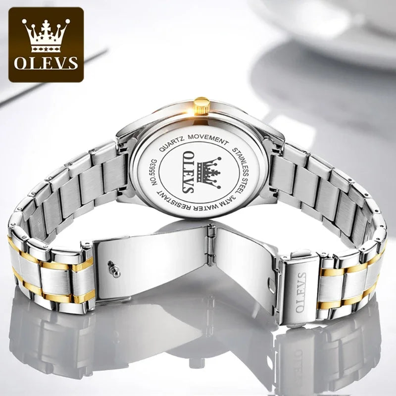 OLEVS Quartz Watch For Men Top Luxury Brand Business Men's Watches Waterproof Sports Watch Luminous Stainless Steel Wristwatches