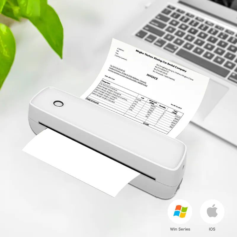 A4 Wireless Bluetooth USB Portable Printer Compatible with Android iOS Phone Support 8.5×11 Inches Thermal Paper