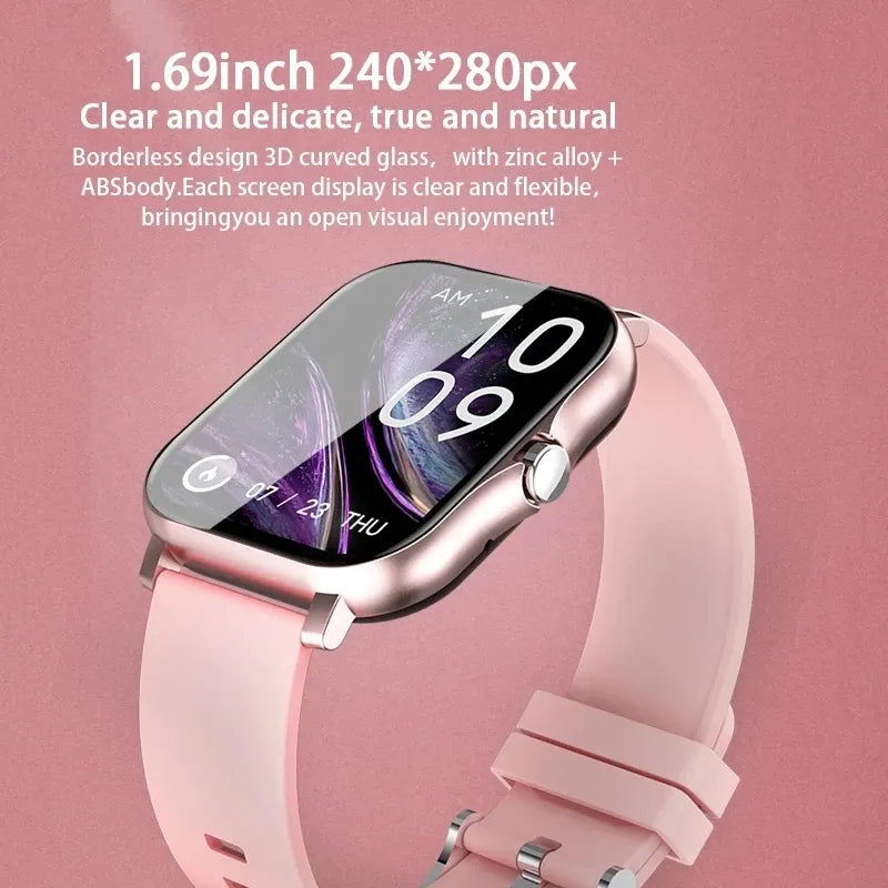 New Smart Watch Women Fashion Bluetooth Call Watch Fitness Tracker Waterproof Sports Ladies Men Smartwatch For Android IOS