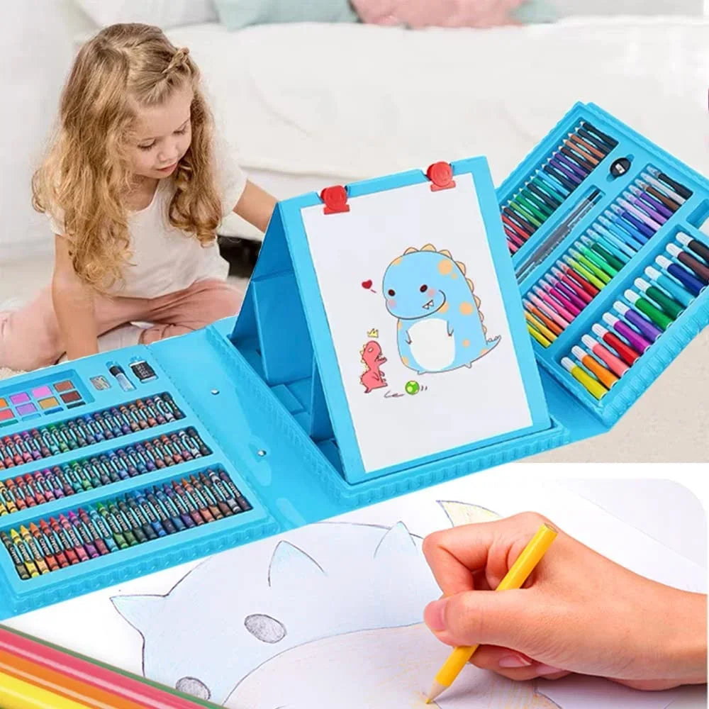 42-208PCS Children Art Painting Set Toys Painting Watercolor Drawing Board Tools Watercolor Pencil Crayon Kids Educational Toys