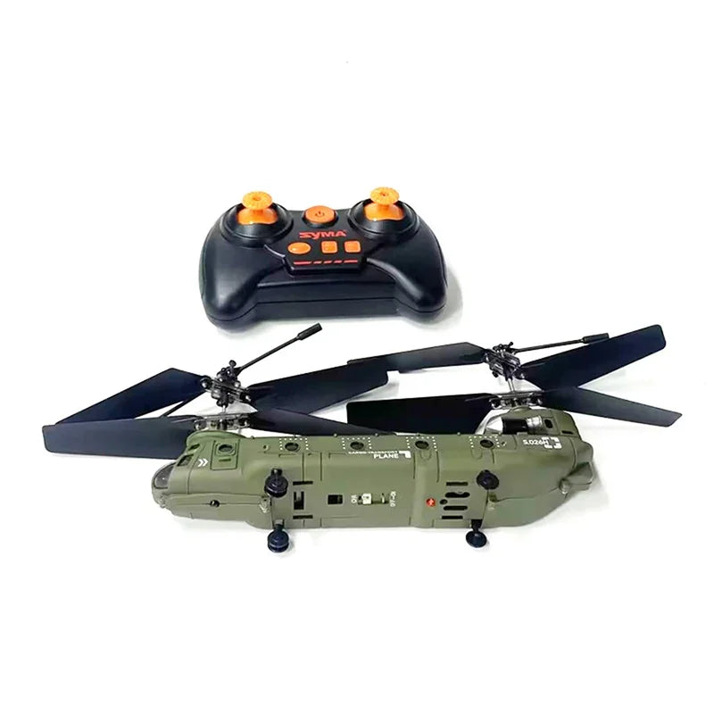 Syma Remote Control Helicopter,2.4G Hz S026h Military Transport Rc Armed Aircraft Chinook Model Children Toys Birthday Gift