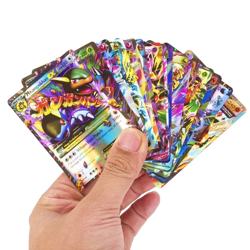 10-60Pcs Pokemon No Repeat MEGA Shining Cards V MAX TRAINER Game Collection Battle Carte Trading Cards English Version Kids Toy