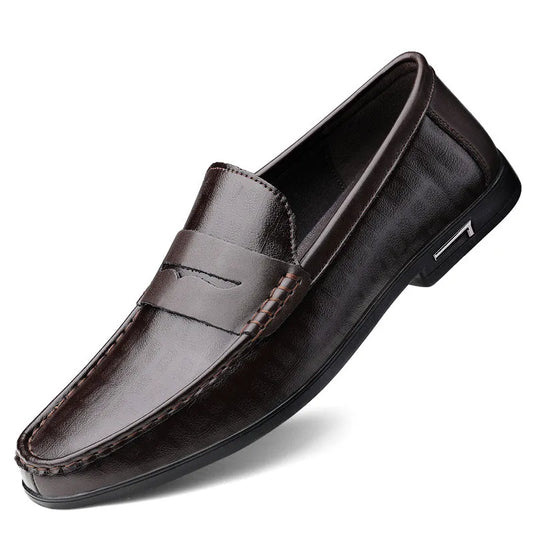 Genuine Leather Men Shoes Casual Italian Men Loafers Breathable Office Shoes Men Designer Slip On Driving Shoes Plus Size 38-46