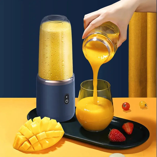 Portable Blender for Shakes and Smoothies, 6 Blades Juicer Cup for USB Rechargeable, Personal Blender with One Touche Operation