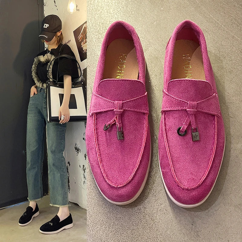 Women Loafers Candy Color Flats Soft Slip on Flat Shoes Woman Ballet Flats Boat Shoes Ladies Shoes zapatos mujer