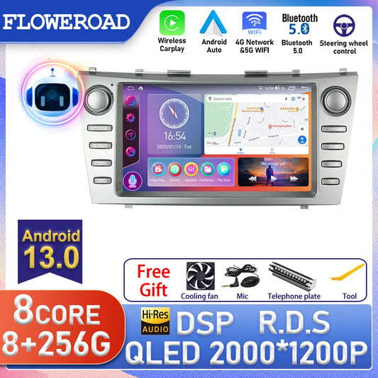 Android Auto 4G LTE DSP Car Radio Multimedia Player Navigation GPS Carplay Screen For Toyota Camry 2006 2007 2008 2009 2010 2011