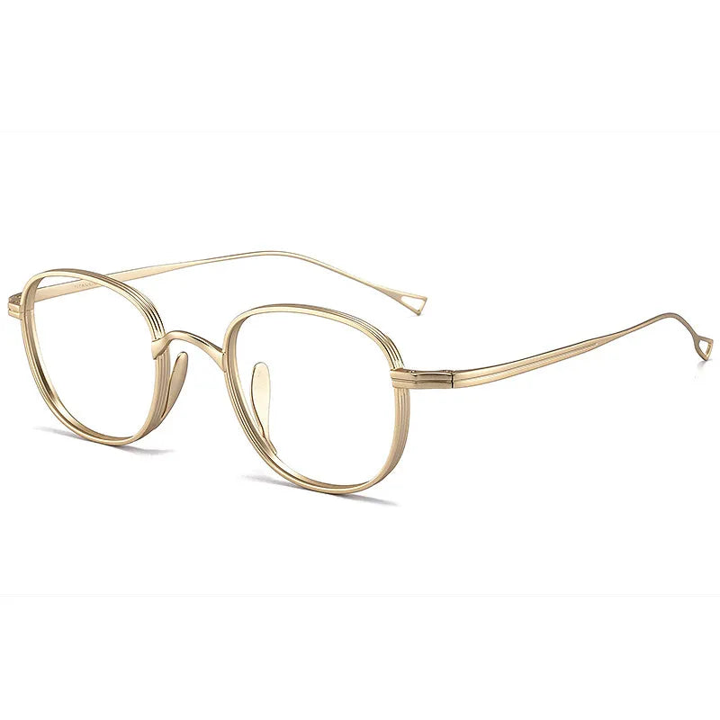 Japan Style Pure Titanium Retro Design Glasses Luxury Brand Women Men Frame Ultra light Eyewear